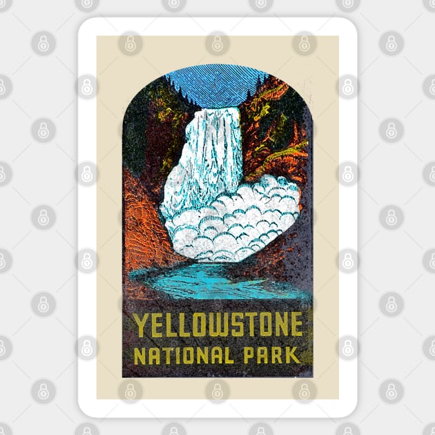 Yellowstone National Park Sticker by Midcenturydave